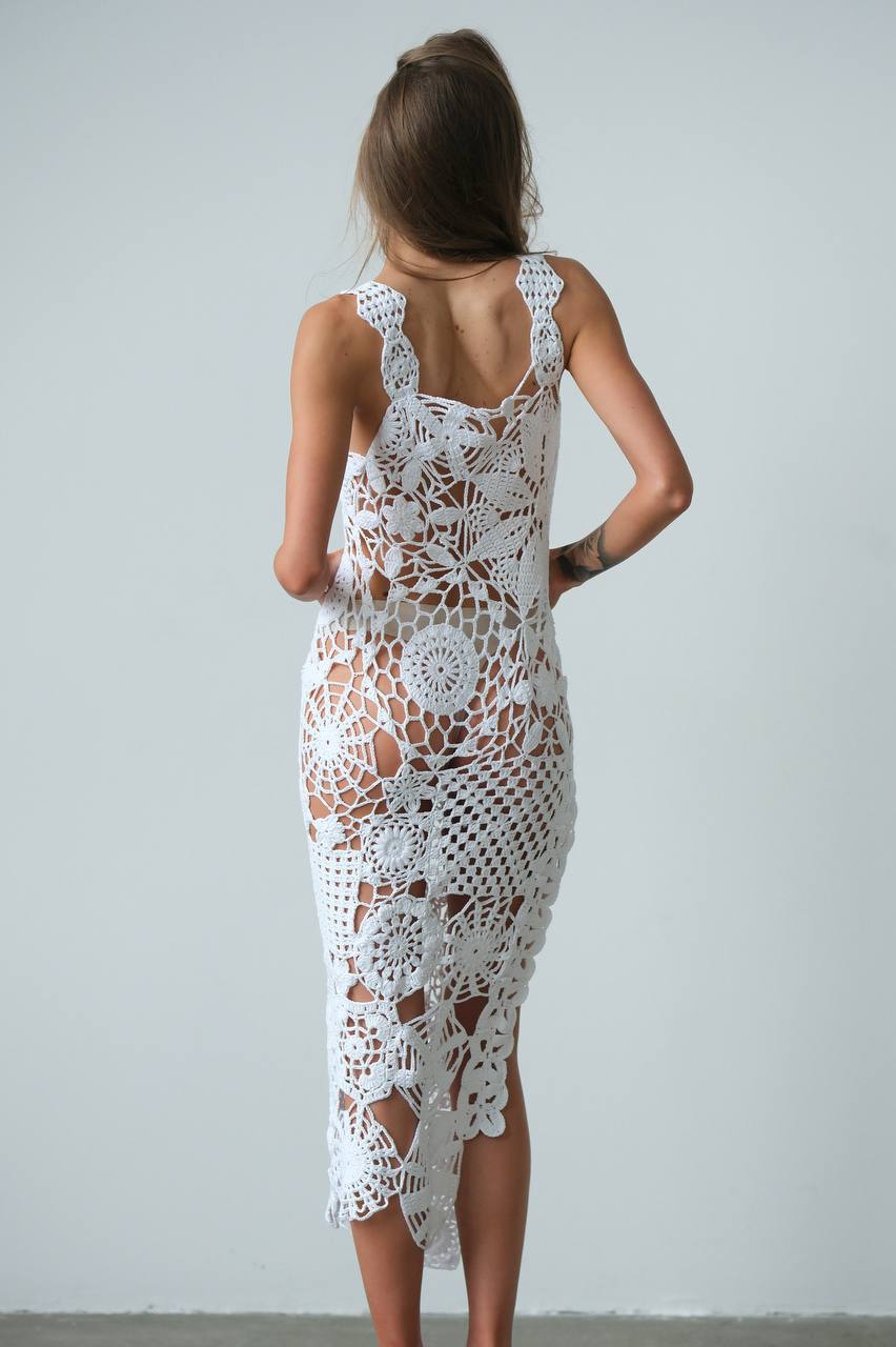 openwork crochet dress