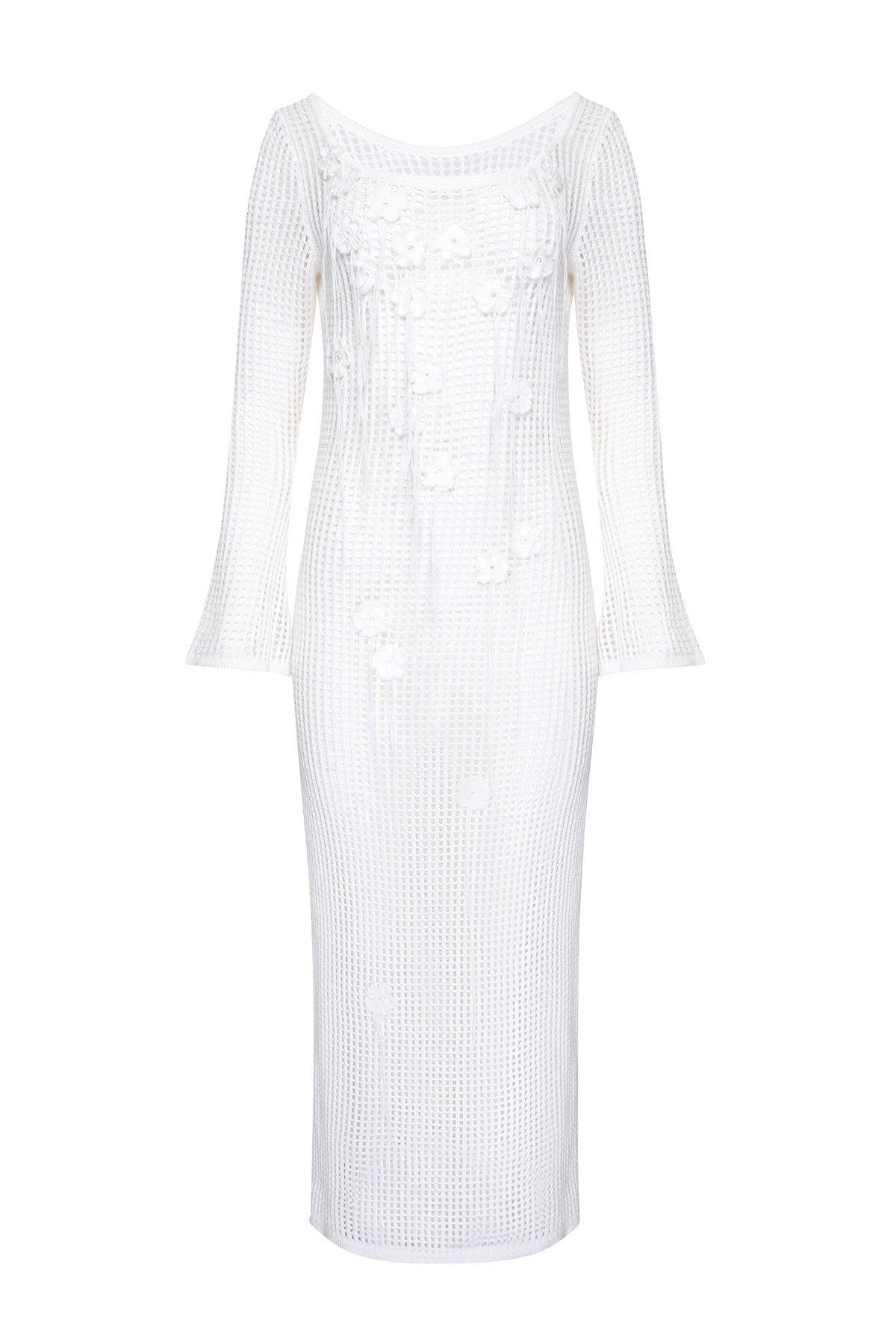 knot knot dress with 3D flowers